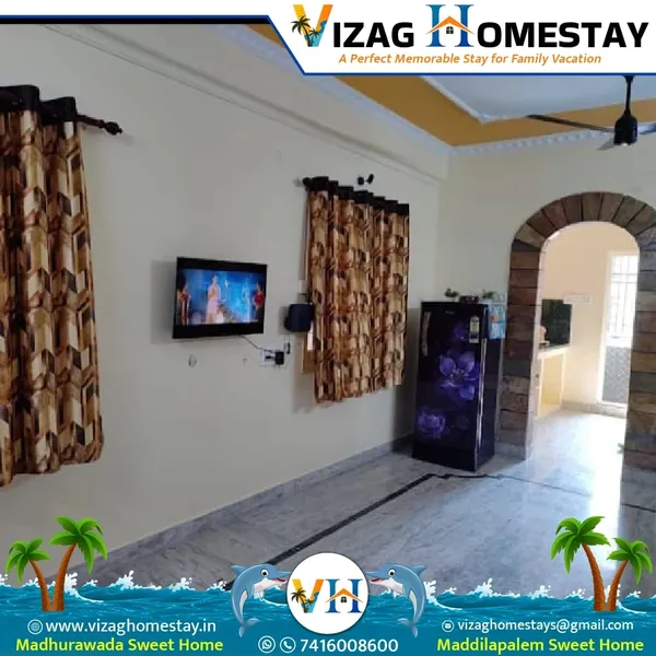 Fully equipped kitchen at Vizag Homestay
